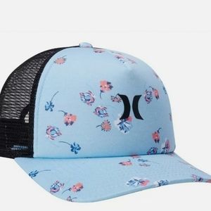 Hurley Women's Curved Baseball Cap with Snap-Back Closure Pacific Blue Floral